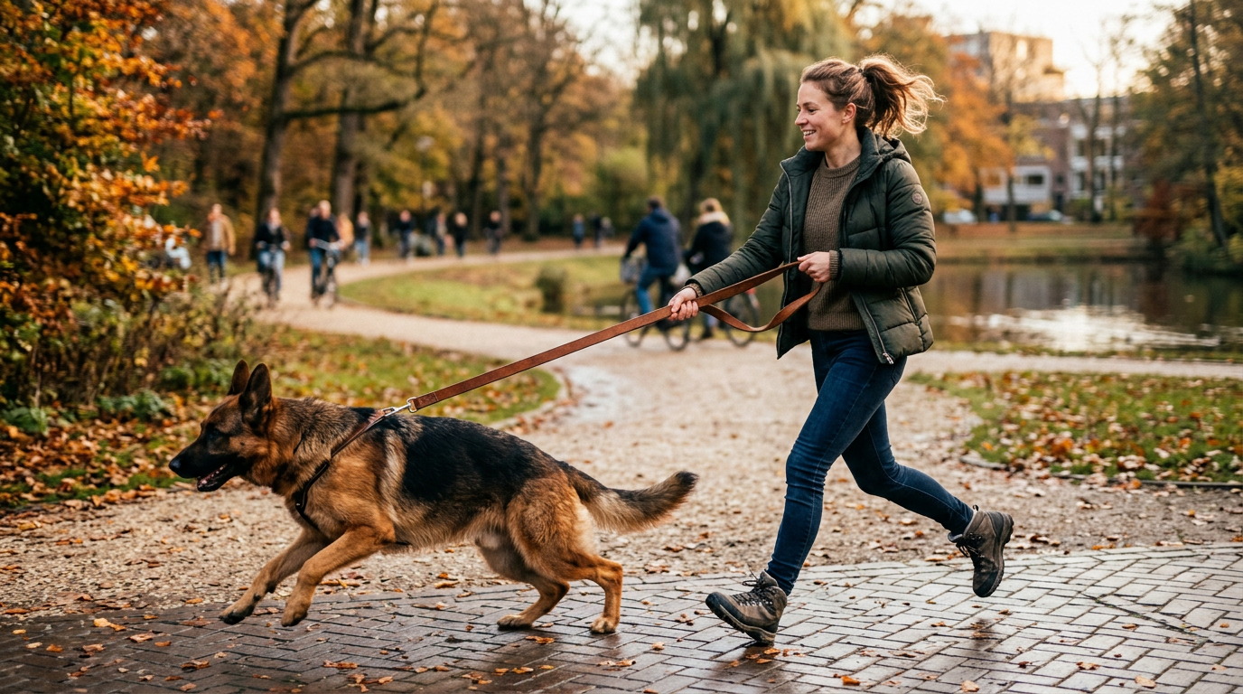 Leren hondenriem grote hond: sterk genoeg?
